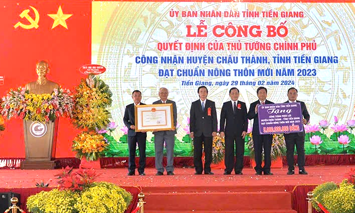 Châu Thành đạt chuẩn huyện nông thôn mới vào năm 2023