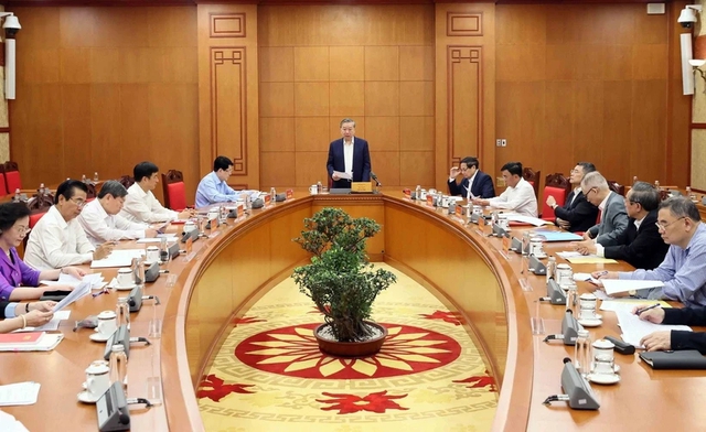 Tổng Bí thư Tô Lâm, Trưởng Tiểu ban Nhân sự Đại hội XIV của Đảng. (Ảnh: An Đăng/TTXVN).