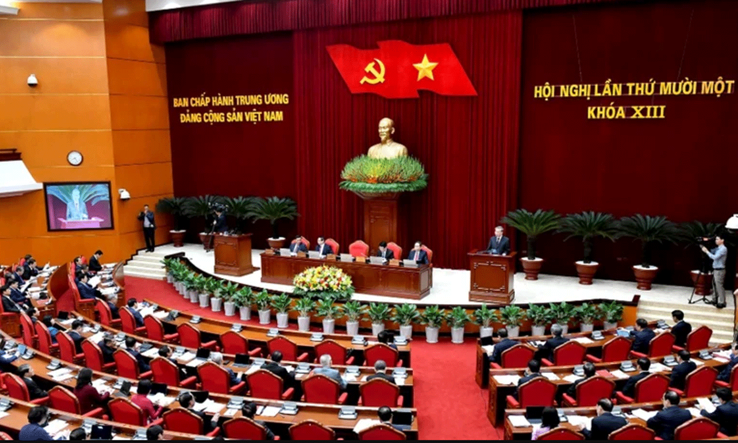 Hội nghị lần thứ 11 Ban Chấp hành Trung ương Đảng Cộng sản Việt Nam khóa XIII đã quyết nghị nhiều vấn đề hệ trọng đối với sự phát triển đất nước trong kỷ nguyên mới. (Ảnh: ĐĂNG KHOA).